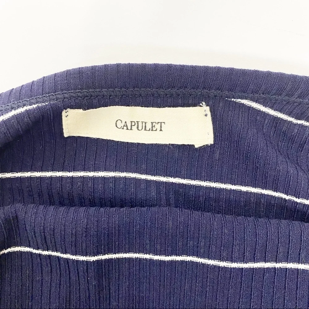 Revolve Capulet Scoop Back Striped Bodysuit NWT L - Picture 7 of 8